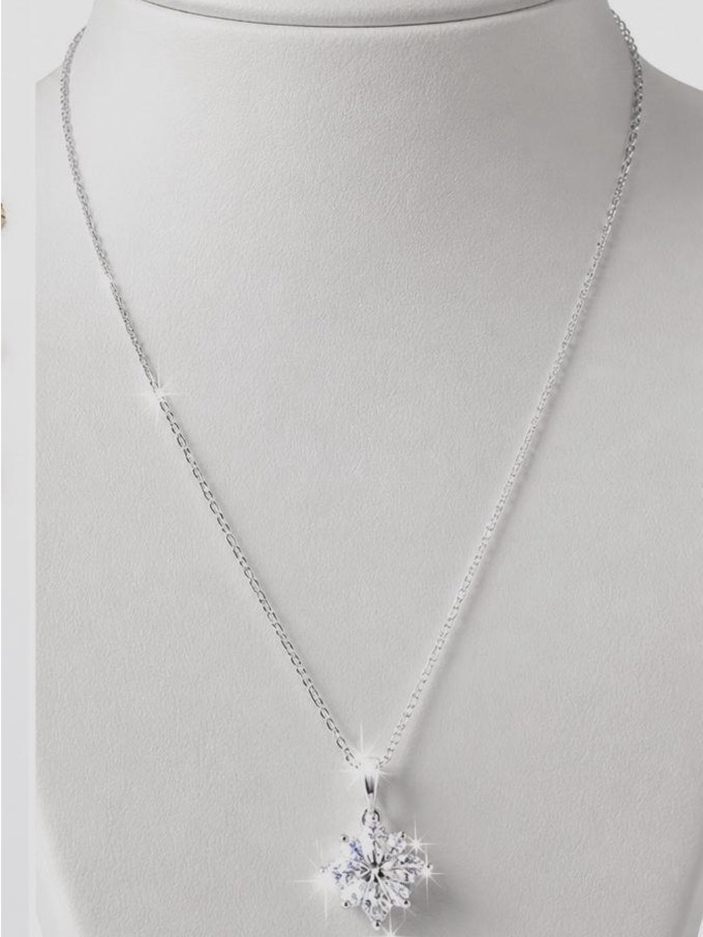 Pandora Sterling Silver Pendant Necklace with Sparkling Charm